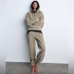 Zara Plush Polo Sweatshirt and Jogger Set